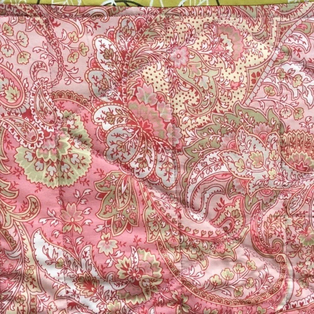 NWT Hand Crafted Orange, Yellow & Greens Quilt